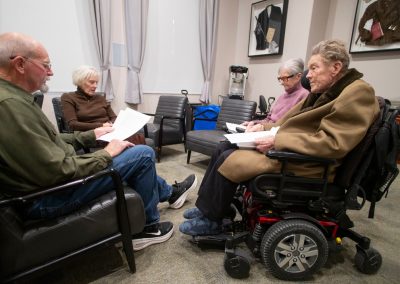 Bible Study Discussion In A Meeting Setting At The Haven Assisted Living In Hurricane, Utah.